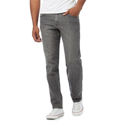 Wrangler Big and tall 'Texas Graze' grey advanced comfort straight leg jeans